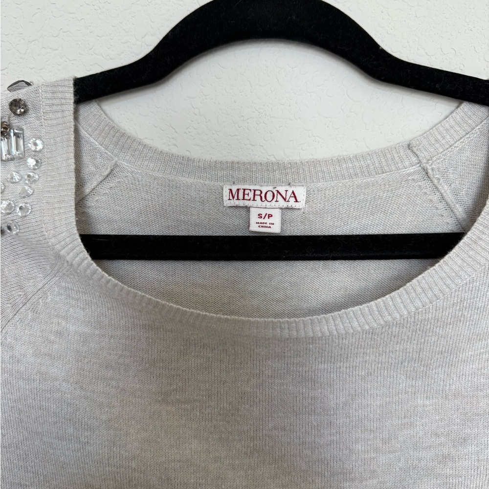 Merona Jeweled Shoulder Light Sweater - Picture 3 of 10